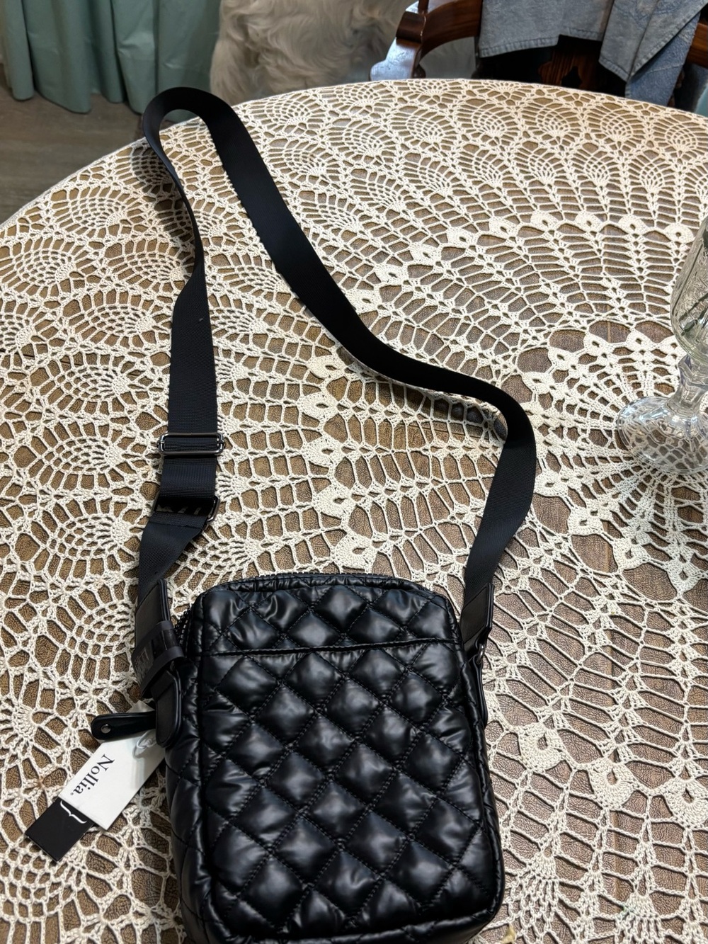 KOHLS Quilted Black Crossbody Bag for Women